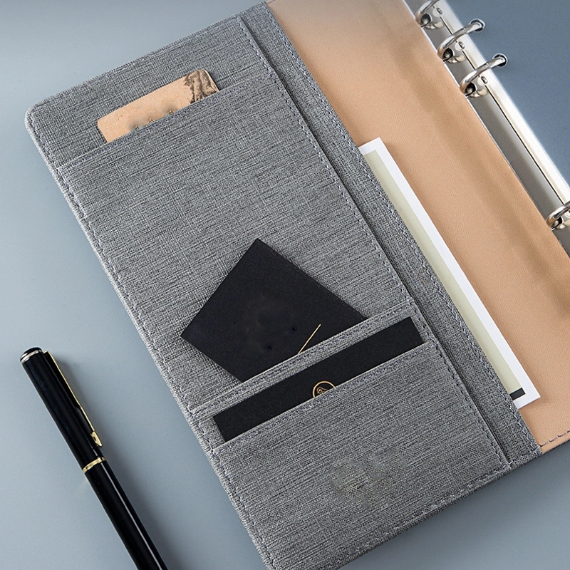 PU Leather A5 Business Travel Journal Binder Notebook 2