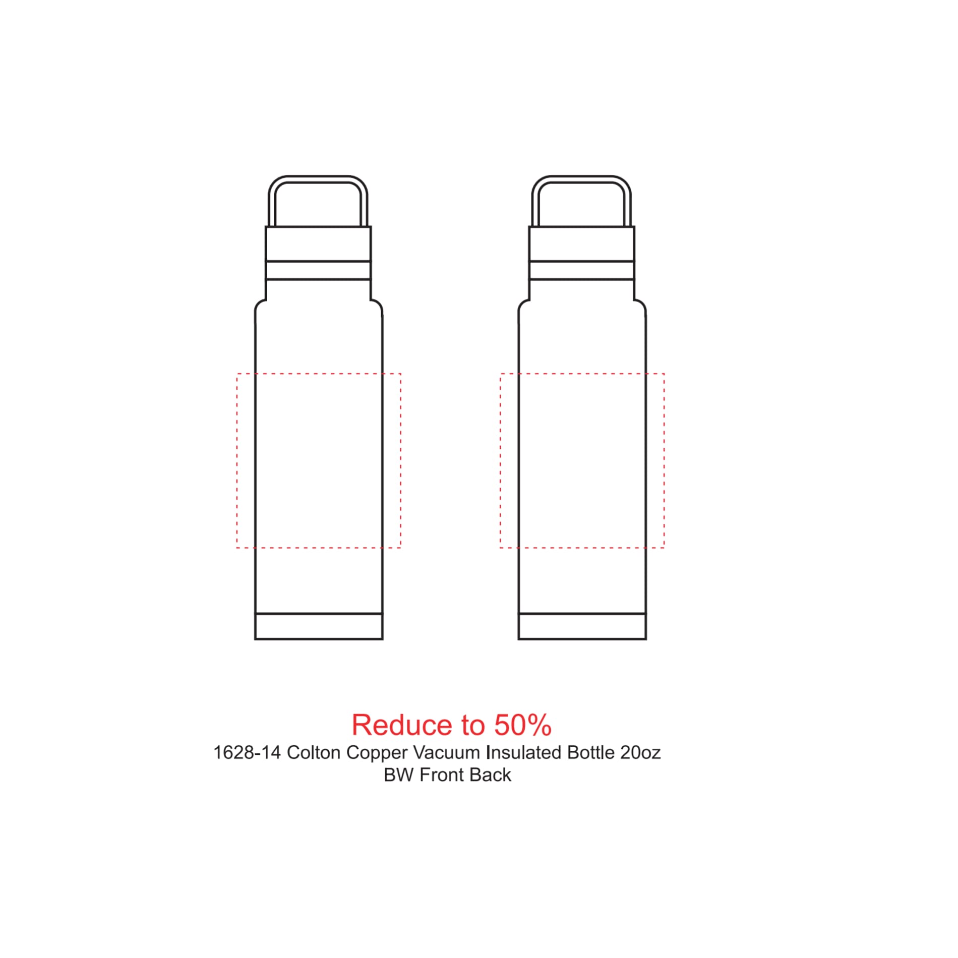 Colton Copper Vacuum Insulated Bottle 20oz, custom water bottle with logo imprint 7