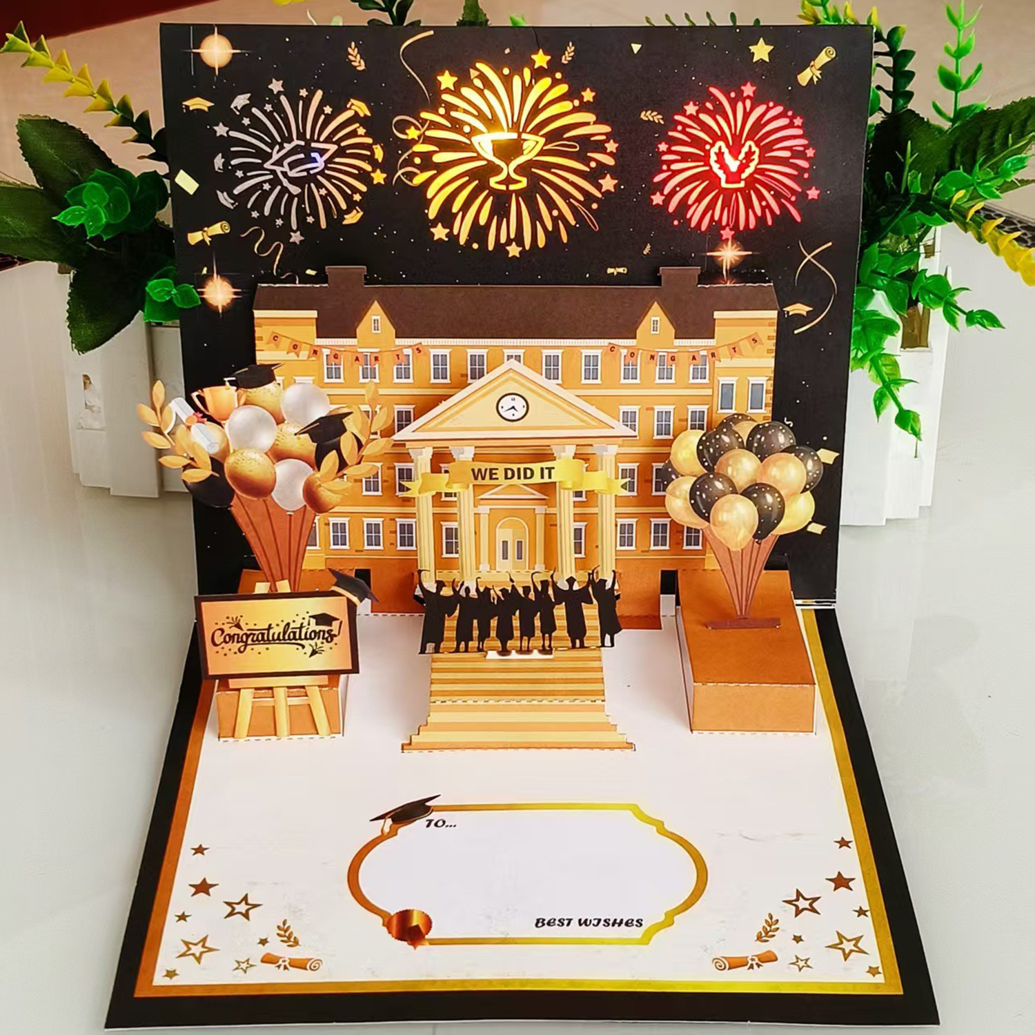 Graduation Season-Music & Light 3D Greeting Card 4