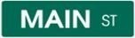 36" x 6" Custom Street Signs with standard vinyl lettering on two sides. 1