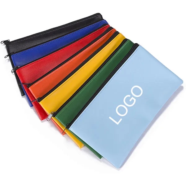 Zipper PU Leather Bank Deposit Bag 9