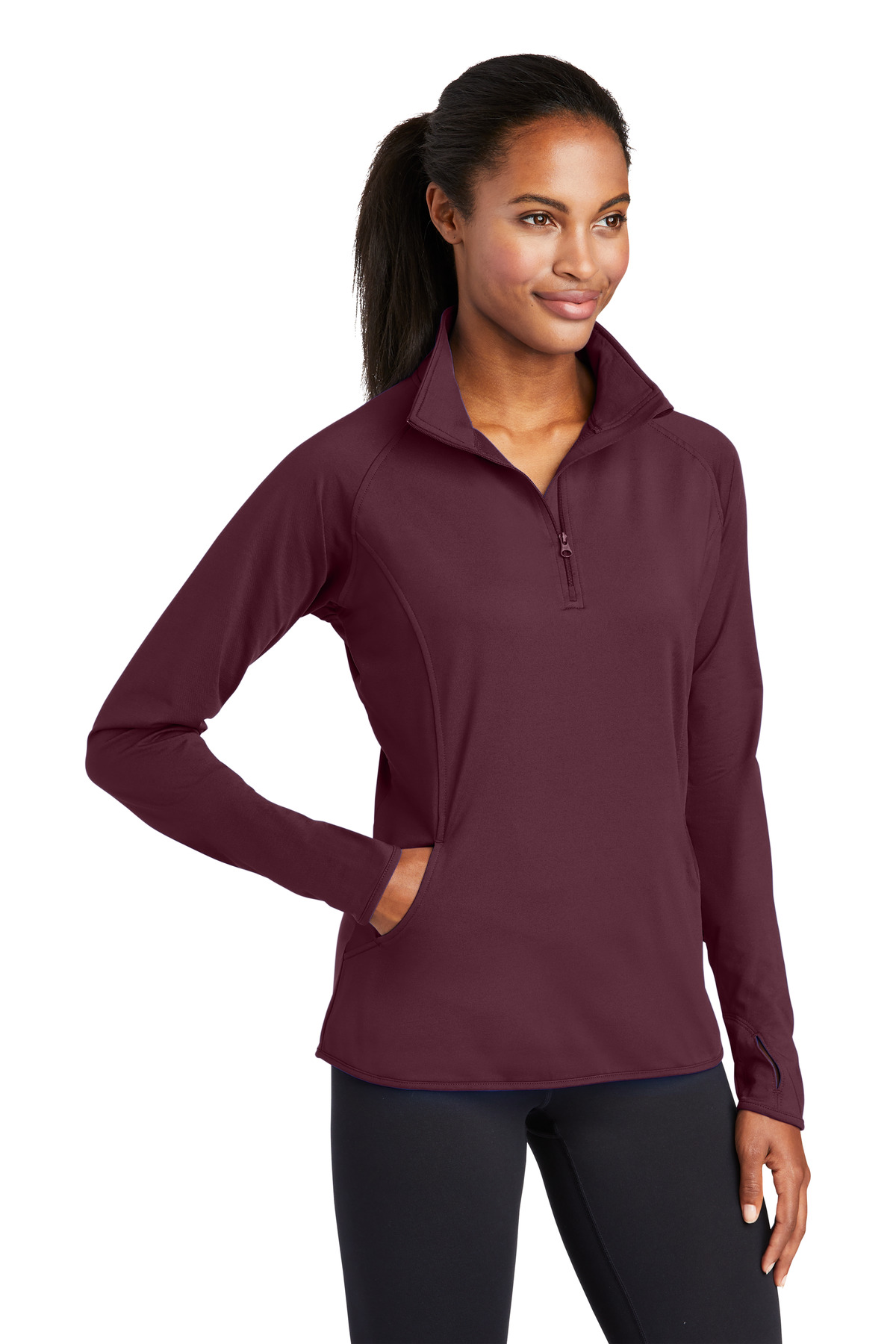 Sport-Tek® Women's Sport-Wick Stretch 1/4-Zip Pullover 74