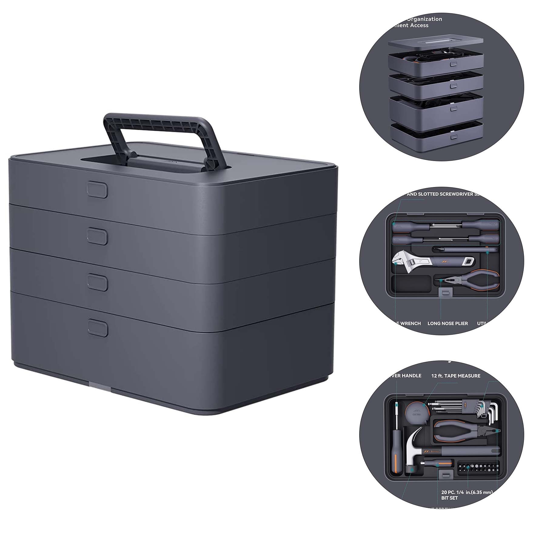 Set of 97 Pieces Home Repair Tool Kit 3