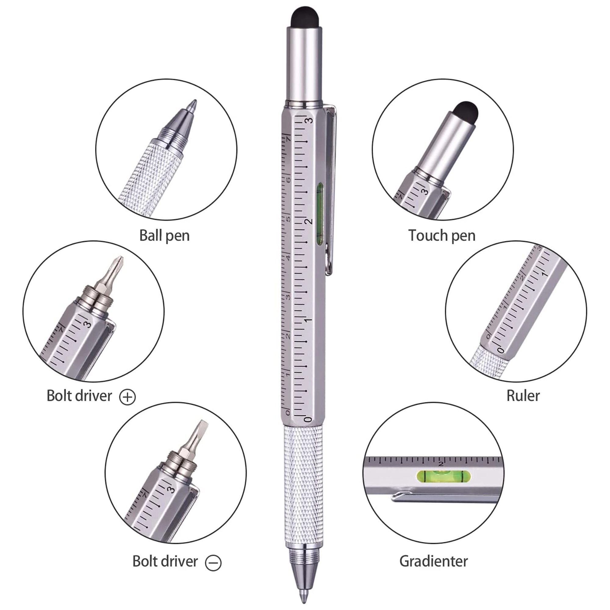 6 in 1 Multitool Tech Tool Pen with Ruler 2