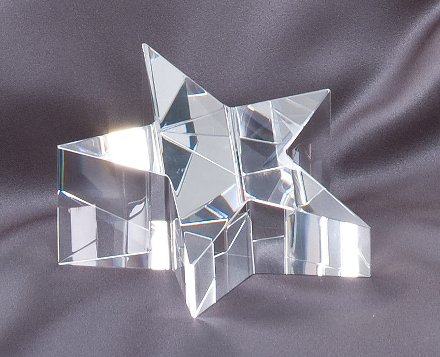 Crystal Star Paperweight 4¼" X 2" 2