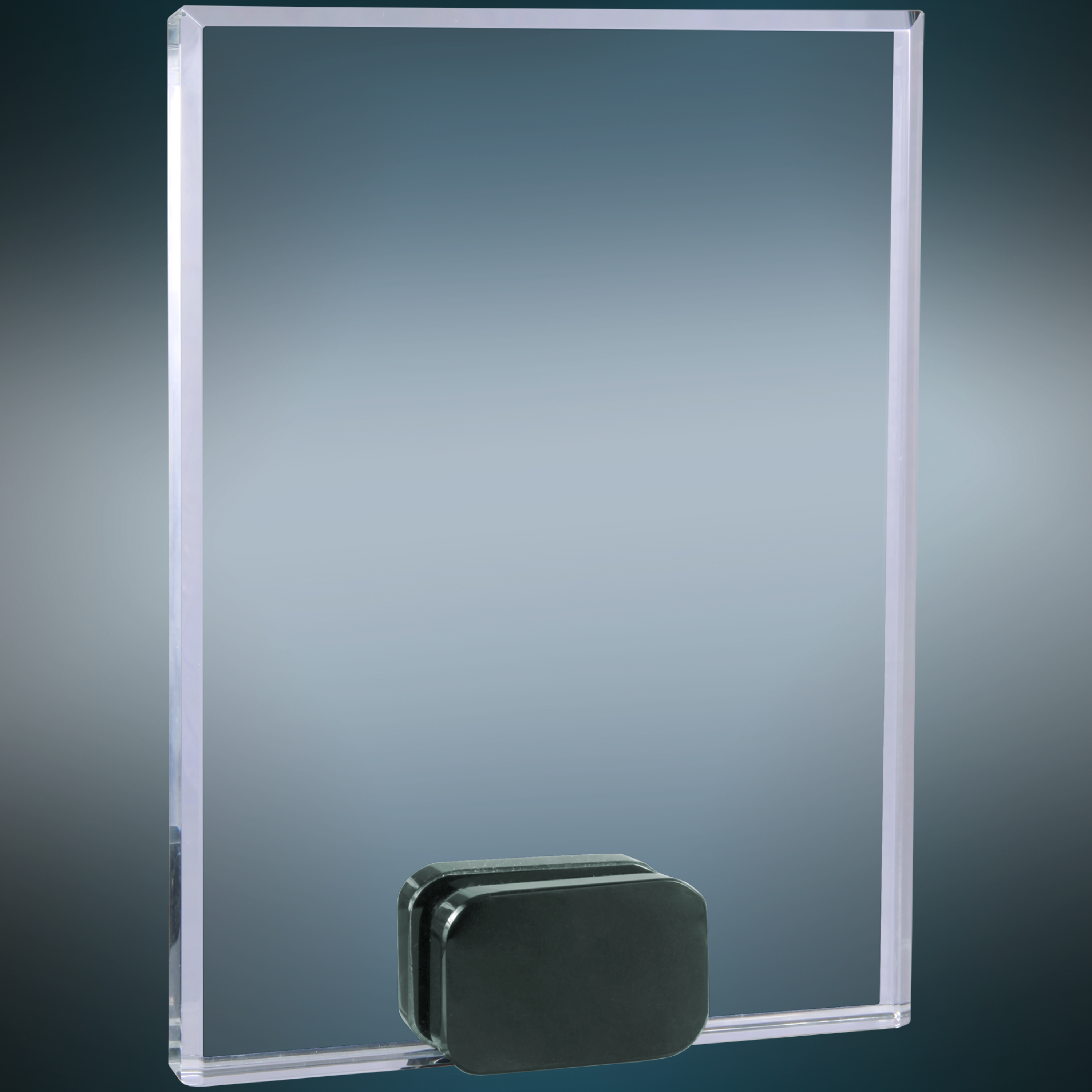 6" x 8" Crystal Rectangle Award with Black Crystal Base 3