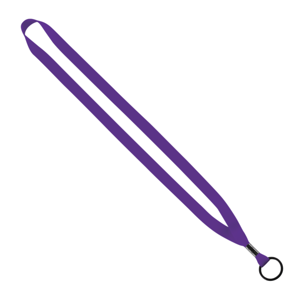 1/2" Polyester Lanyard with Metal Crimp & Split-Ring 37