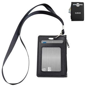 PU Leather Card Holder with Zippered Pocket 11