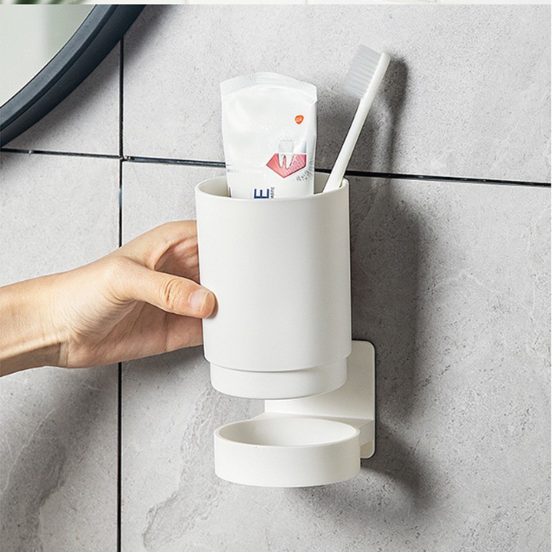 Wall Mounted Mouthwash Cup Set 5