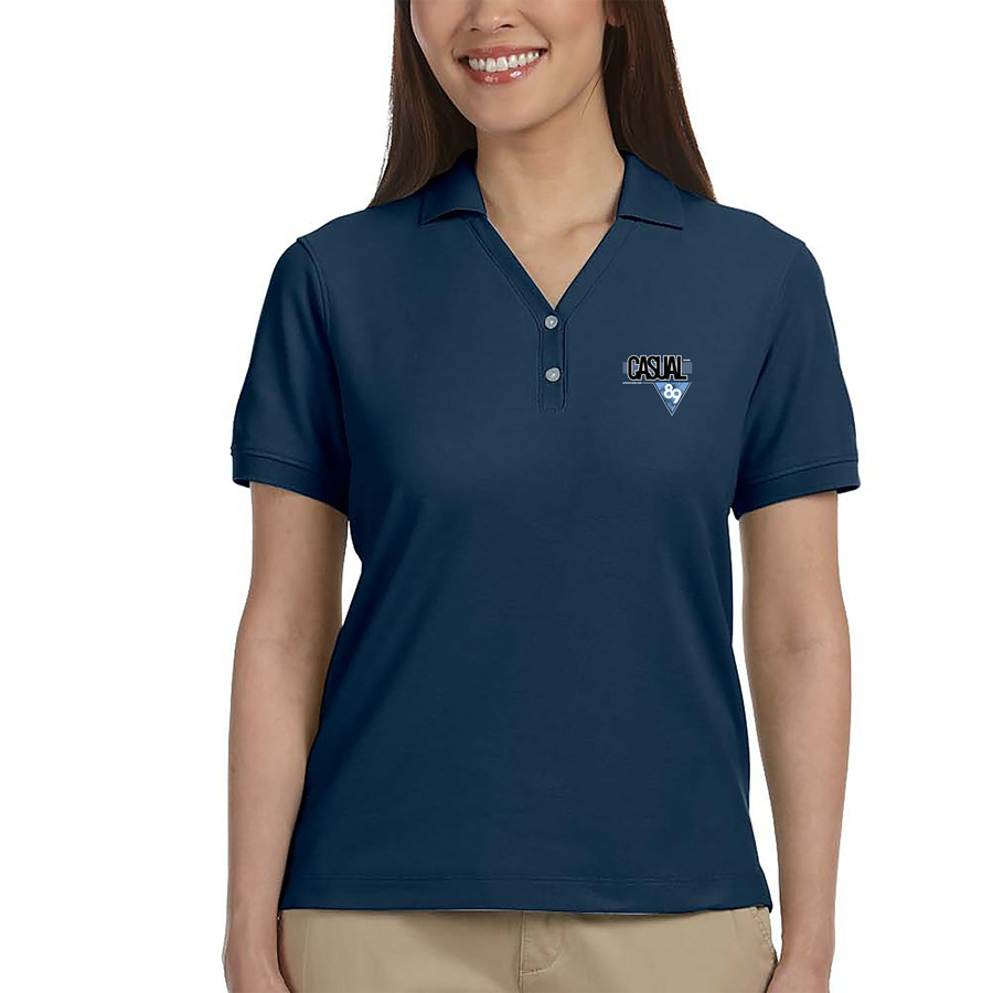 Devon & Jones Ladies' Short-Sleeve Y-Collar Polo Shirts 15