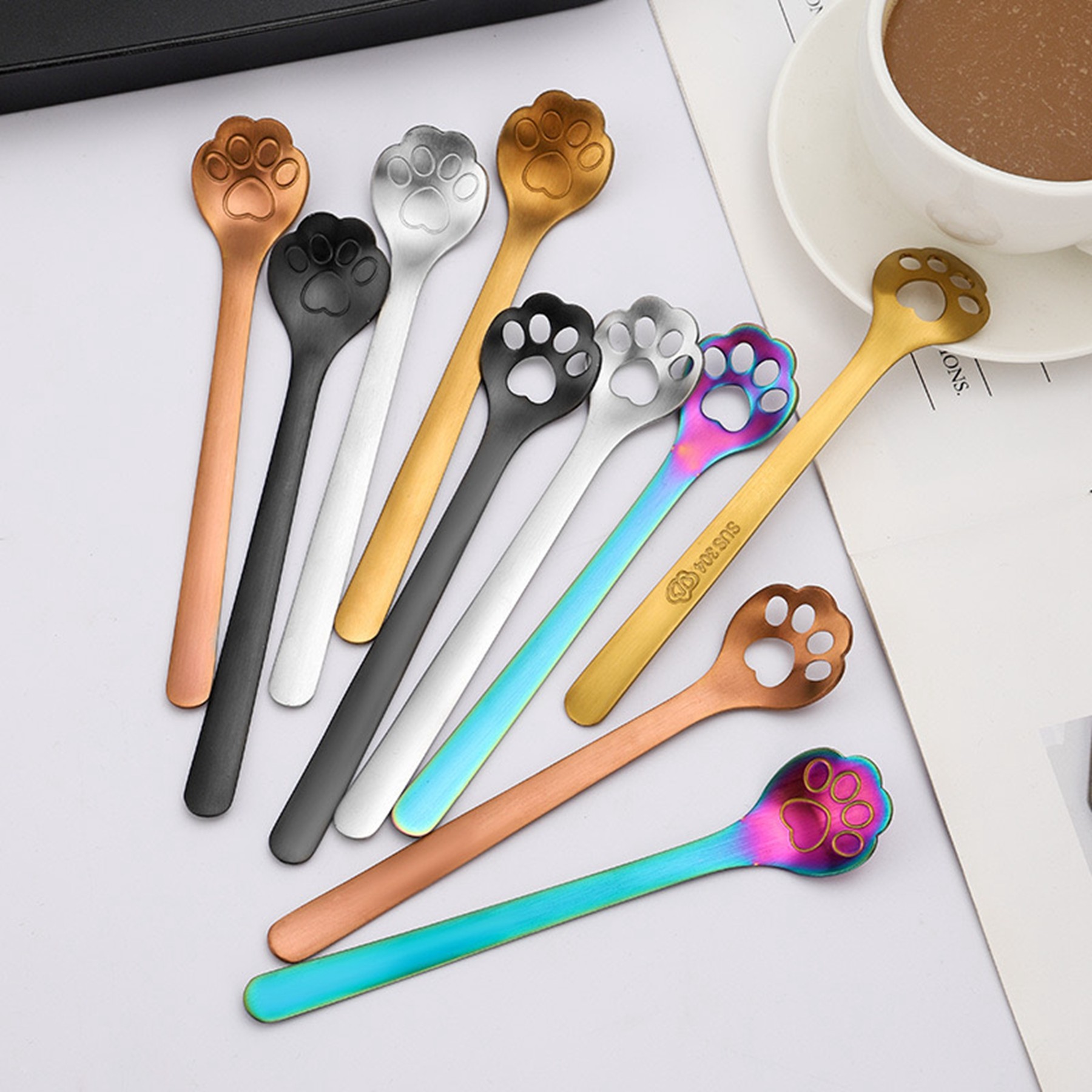 Cat Paw Coffee Spoons 7