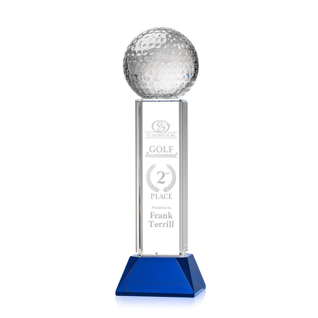 Golf Ball Award on Stowe Base - Blue 7