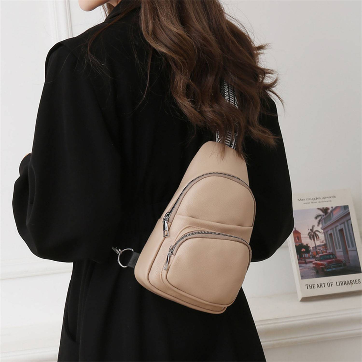 PU leather crossbody sling bag 2