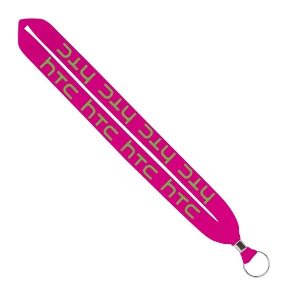 3/4" Polyester Keychain with Metal Crimp & Split-Ring 18
