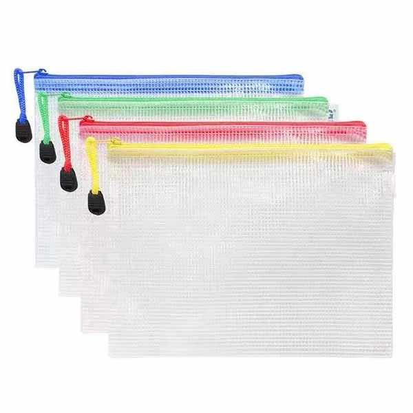 Zipper Pencil Pouch Plastic Zip File Bags 1
