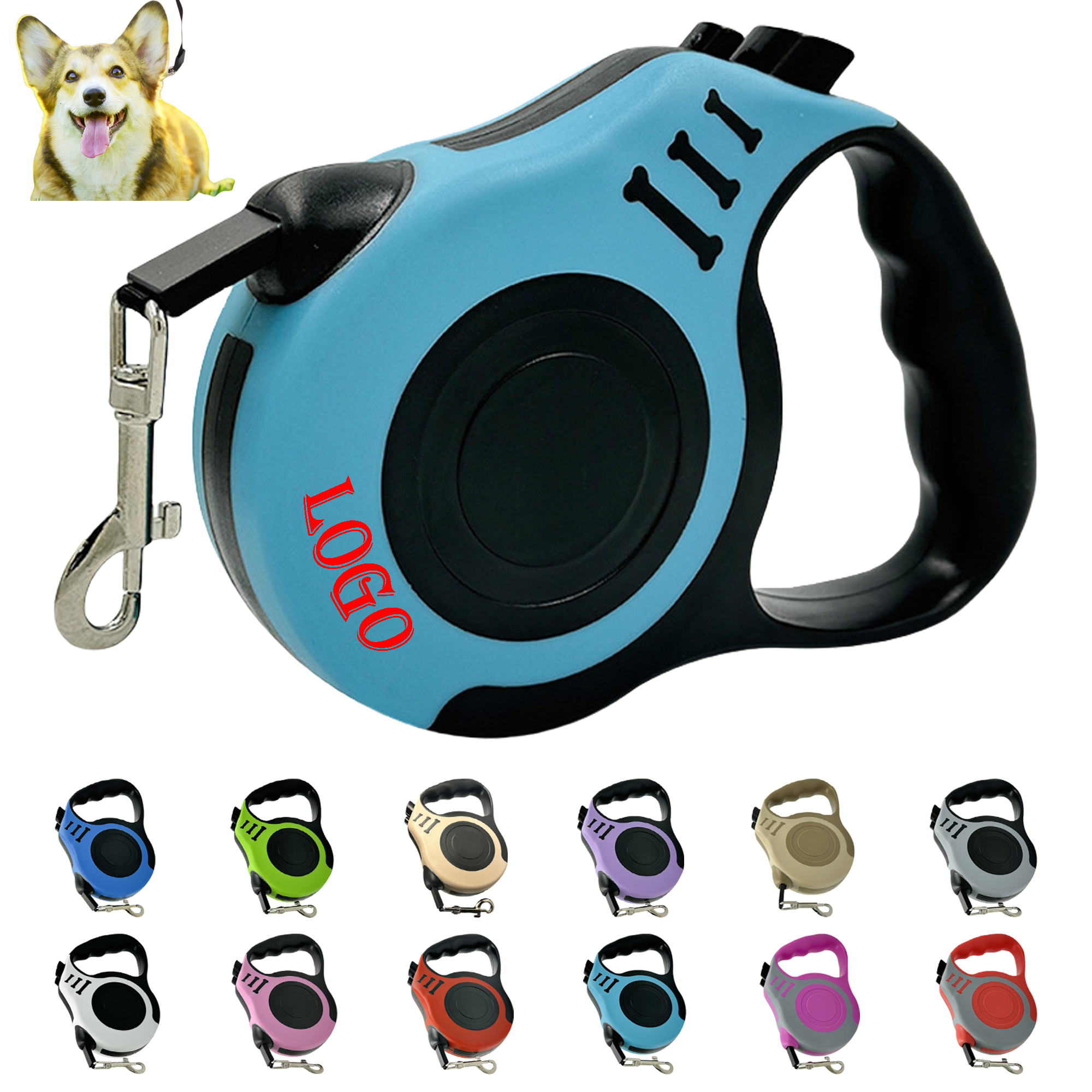Dog Leash with Ergonomic Hand Strap - Shock Absorption & Safety Lock 1