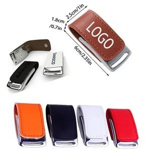 Leather Keychain with 16 GB USB Flash Drive 3