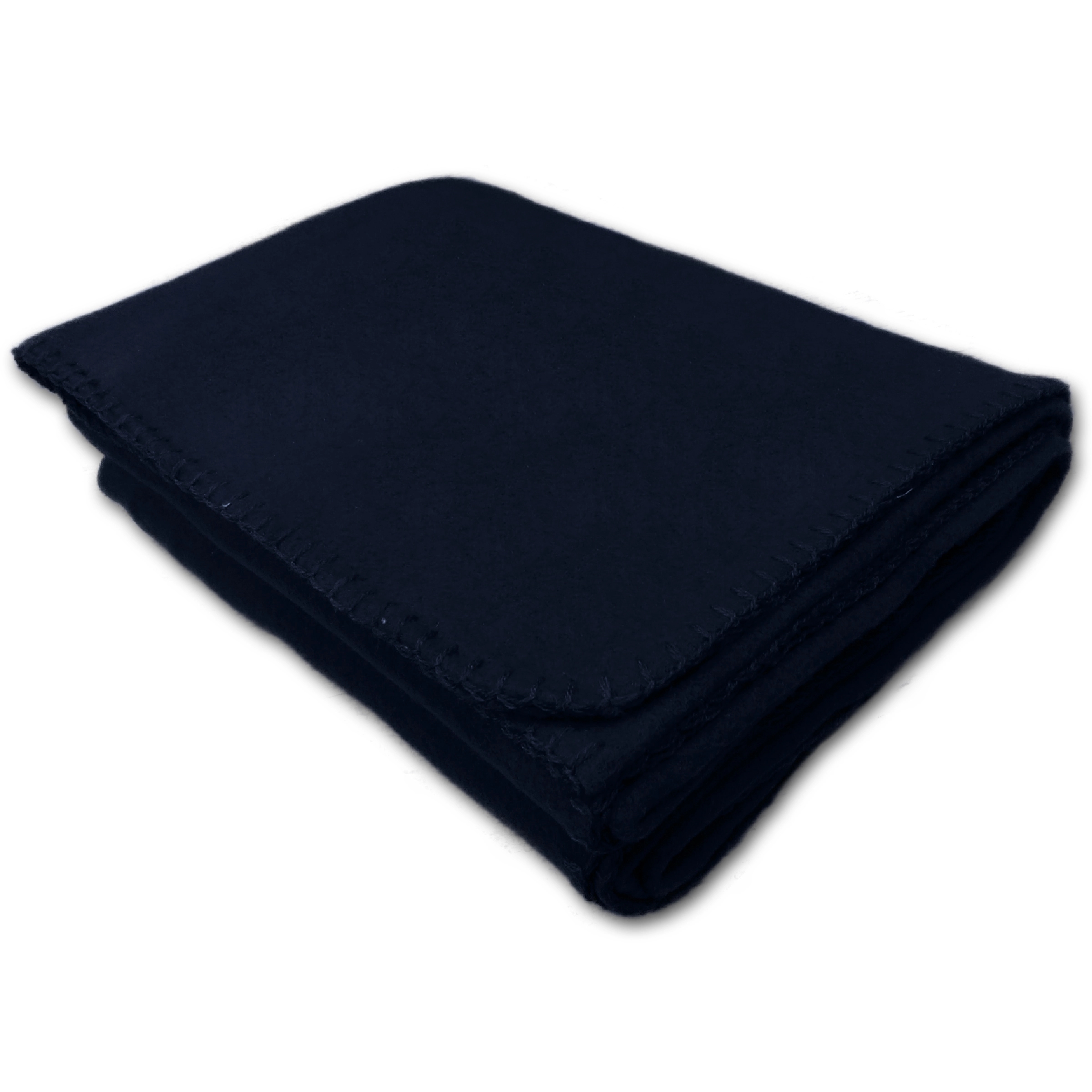 50" x 60" Fleece Whipstitch Blanket - Black 3