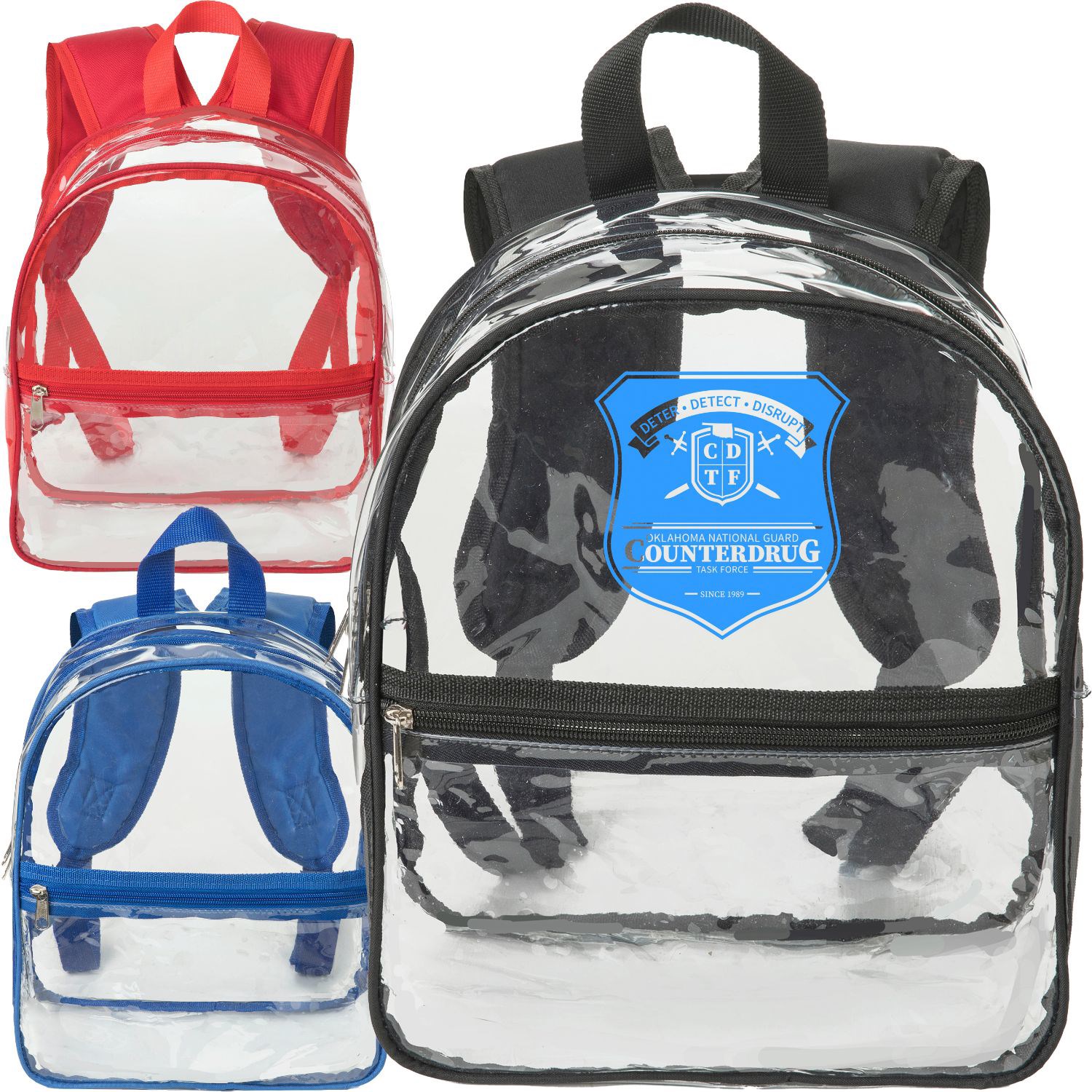 Stadium Approved Heavy Duty Cold-Resistant Clear Bag Transparent PVC Backpack 8