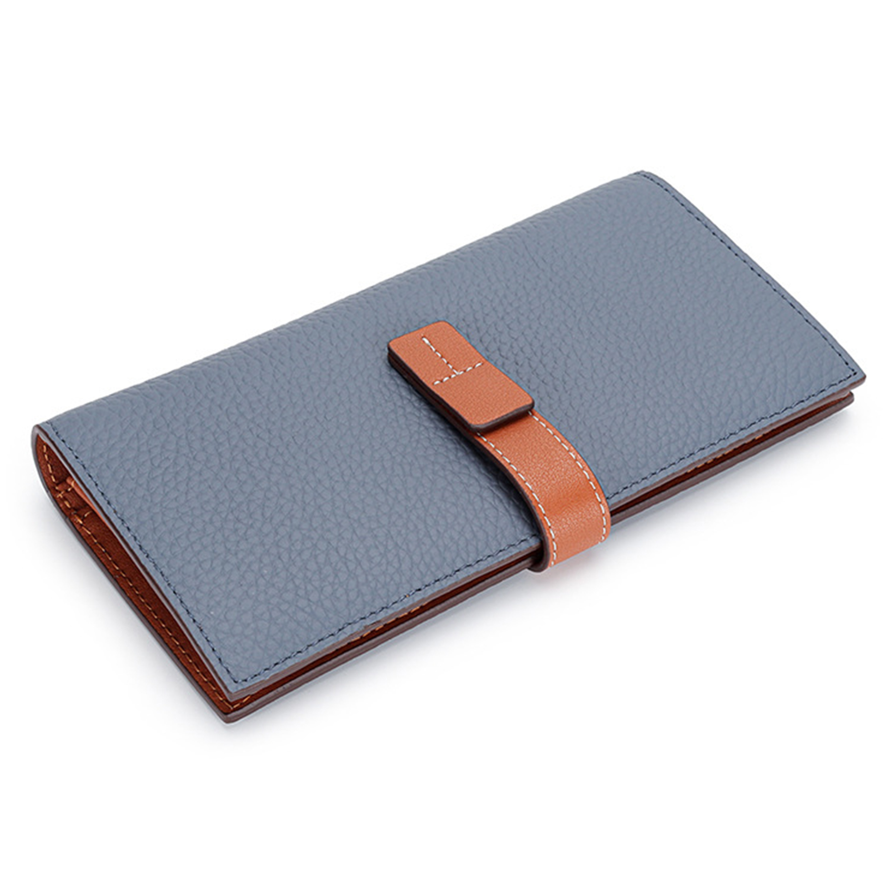 Genuine Leather Contrast drawer strap with purse 4