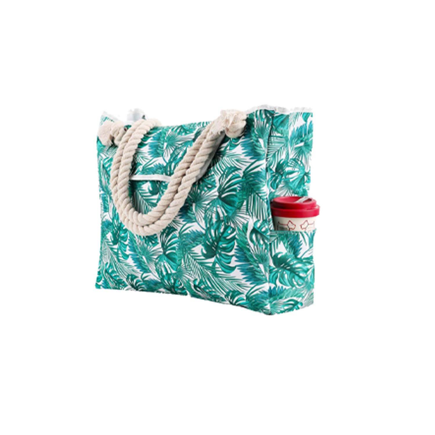 Large Capacity Multifunctional Printed Beach Tote Bag, custom tote bag with logo imprint 1