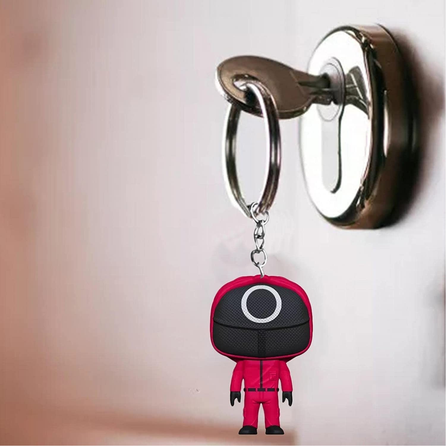 Masked Squid Game Man 3D Figural Keychain For Student 4