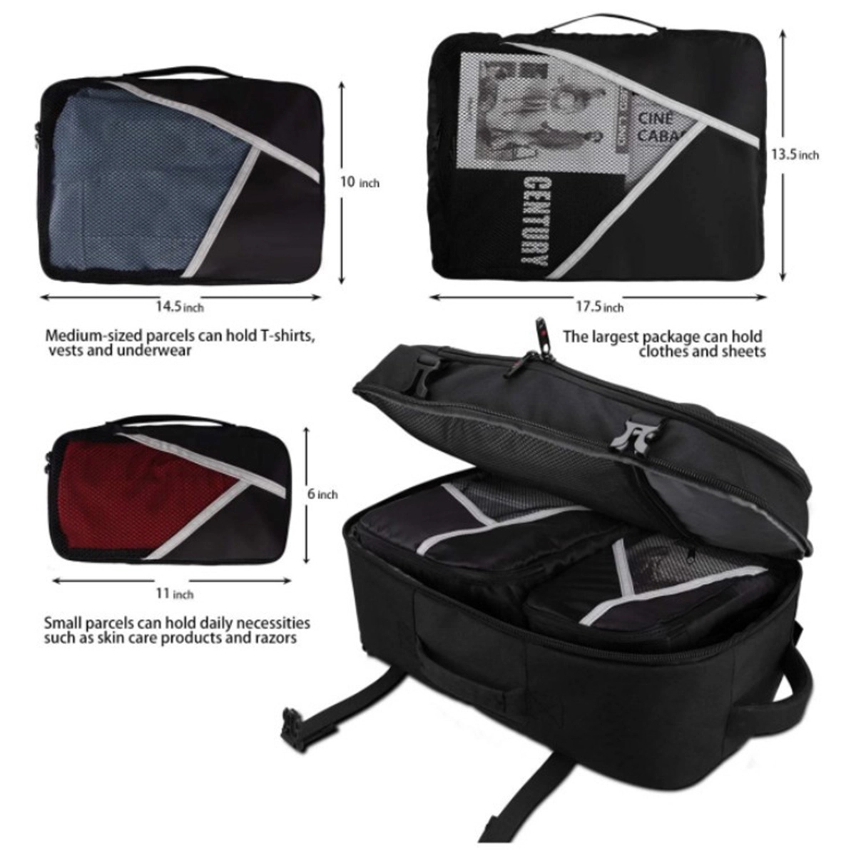17 Inch Large Water Resistant Computer Travel Backpack 6