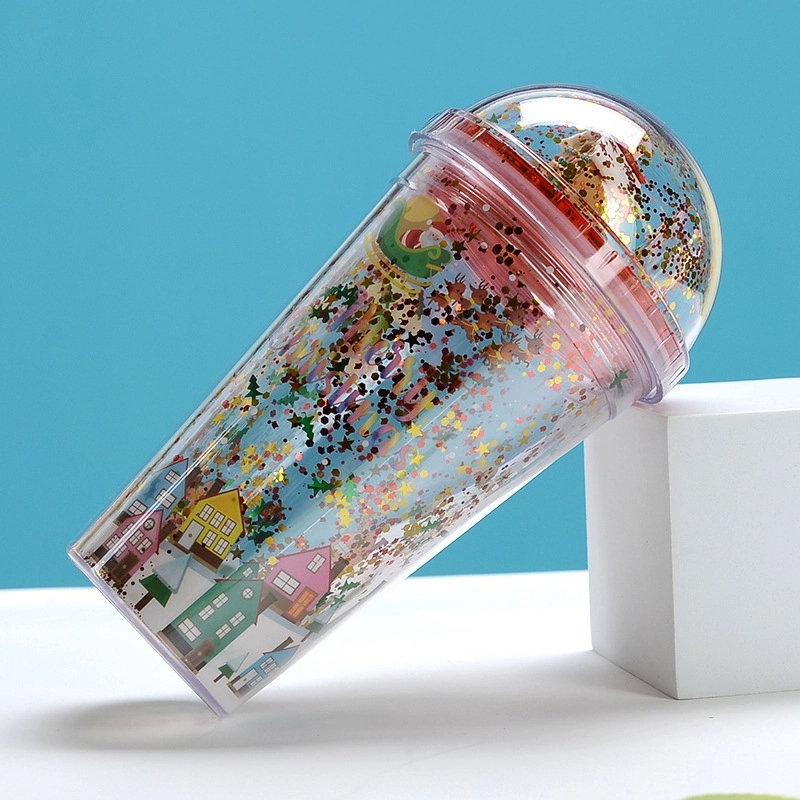 Custom Transparent Christmas Straw Tumbler 7