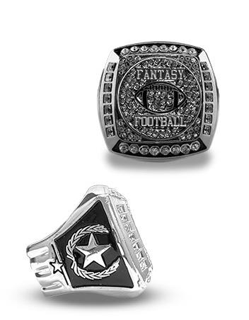 Fantasy Football Championship Bling Ring Silver 1