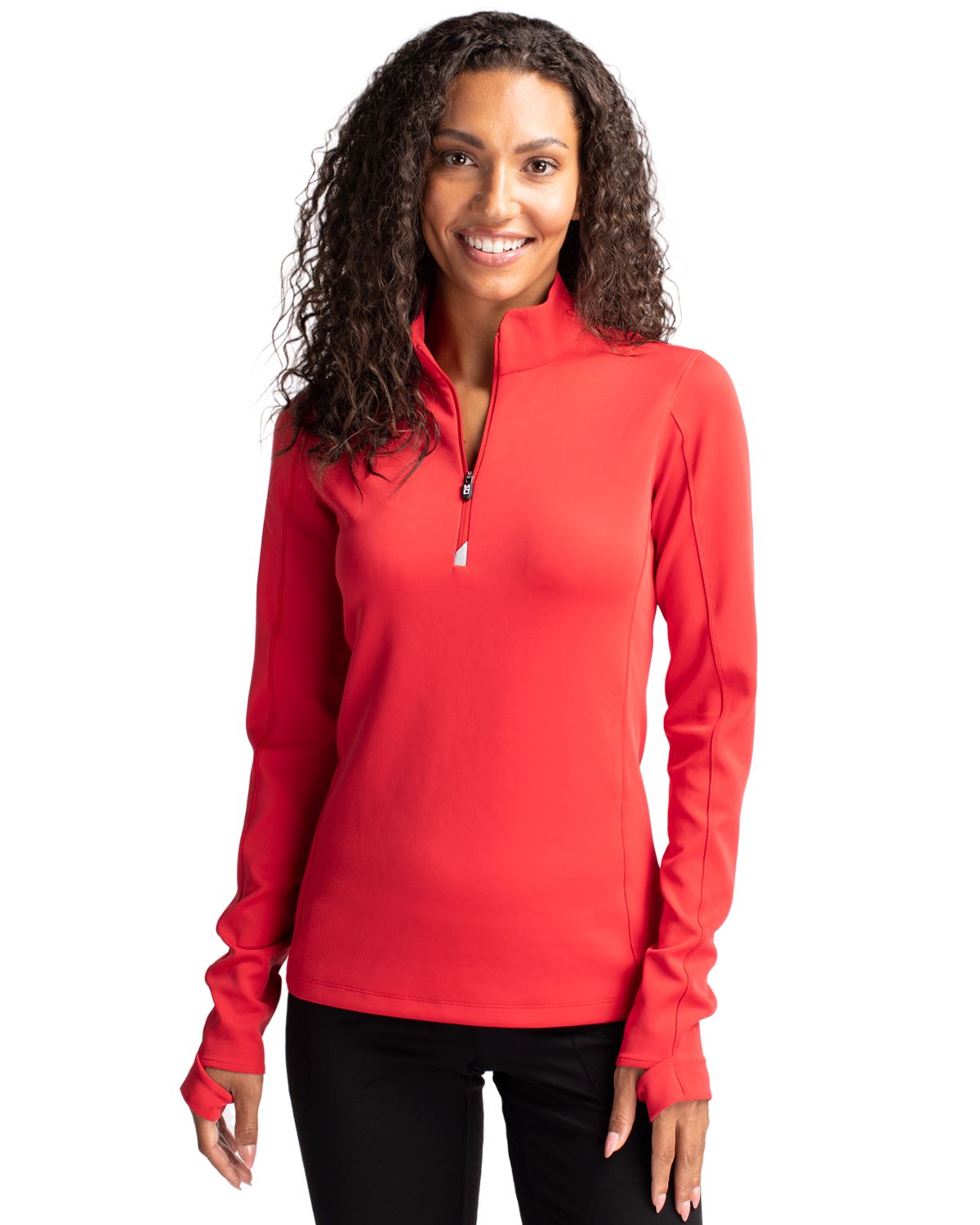 Cutter & Buck Traverse Recycled Smooth Stretch Womens Quarter Zip Pullover 5