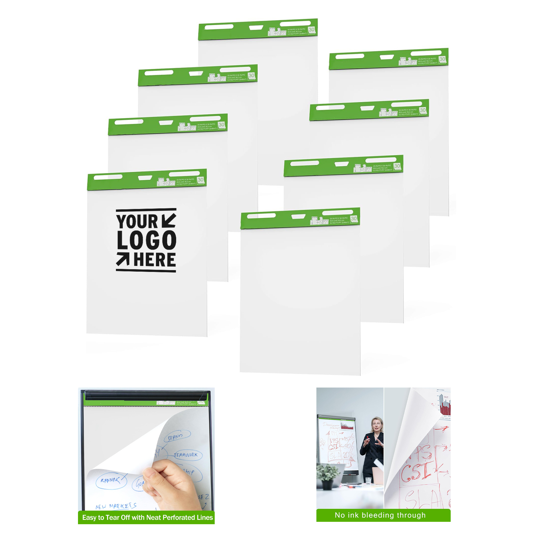 25" x 30" 30 Sheets Easel Pads Self Sticky Anchor Chart Paper 1