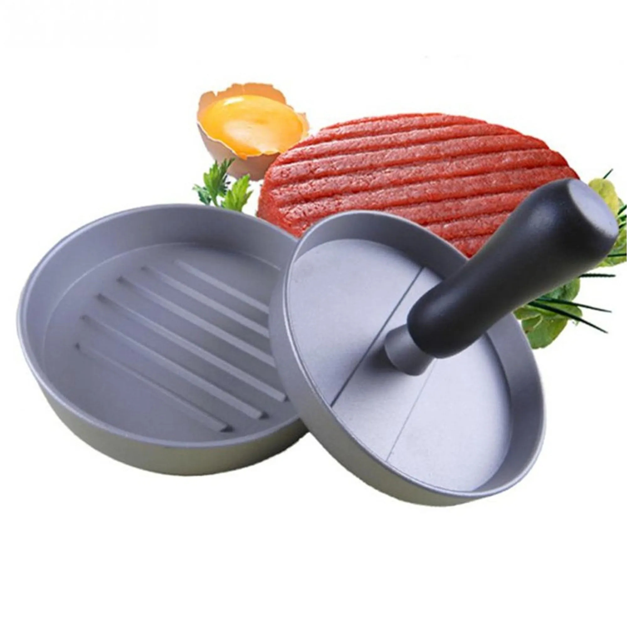 Round Aluminum Hamburger Press 2