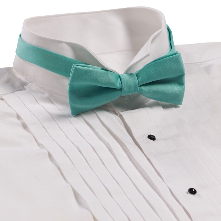 Teal Banded Bow Tie 2