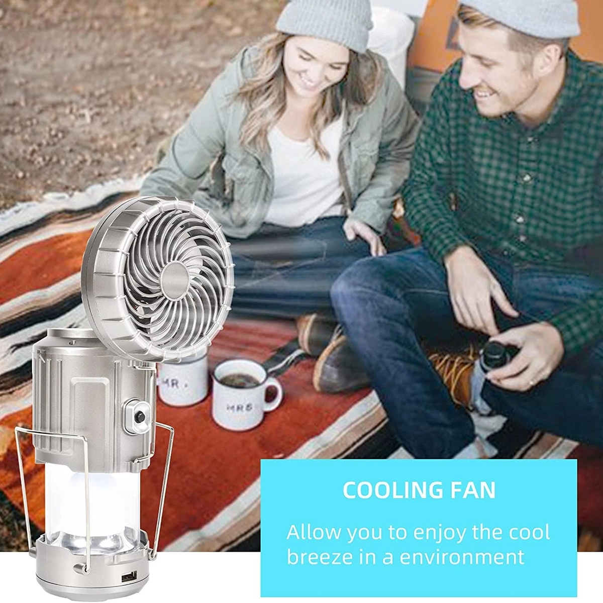 Multi-Function Solar Camping Lantern With Fan 6