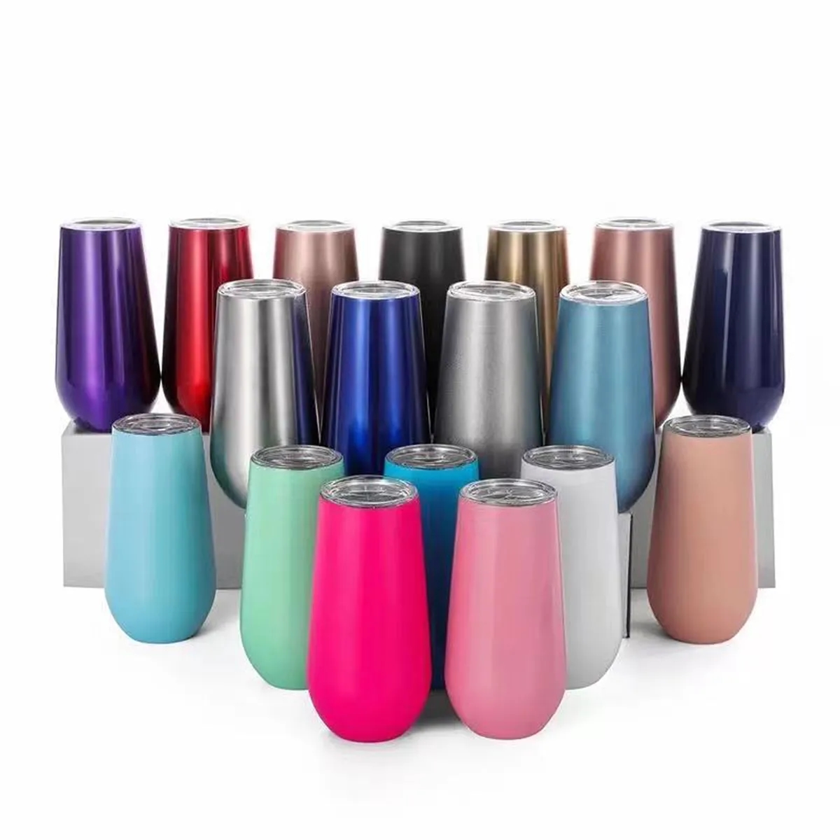 Custom Insulated Tumbler Water Bottle U-Shaped Eggshell Mug 4