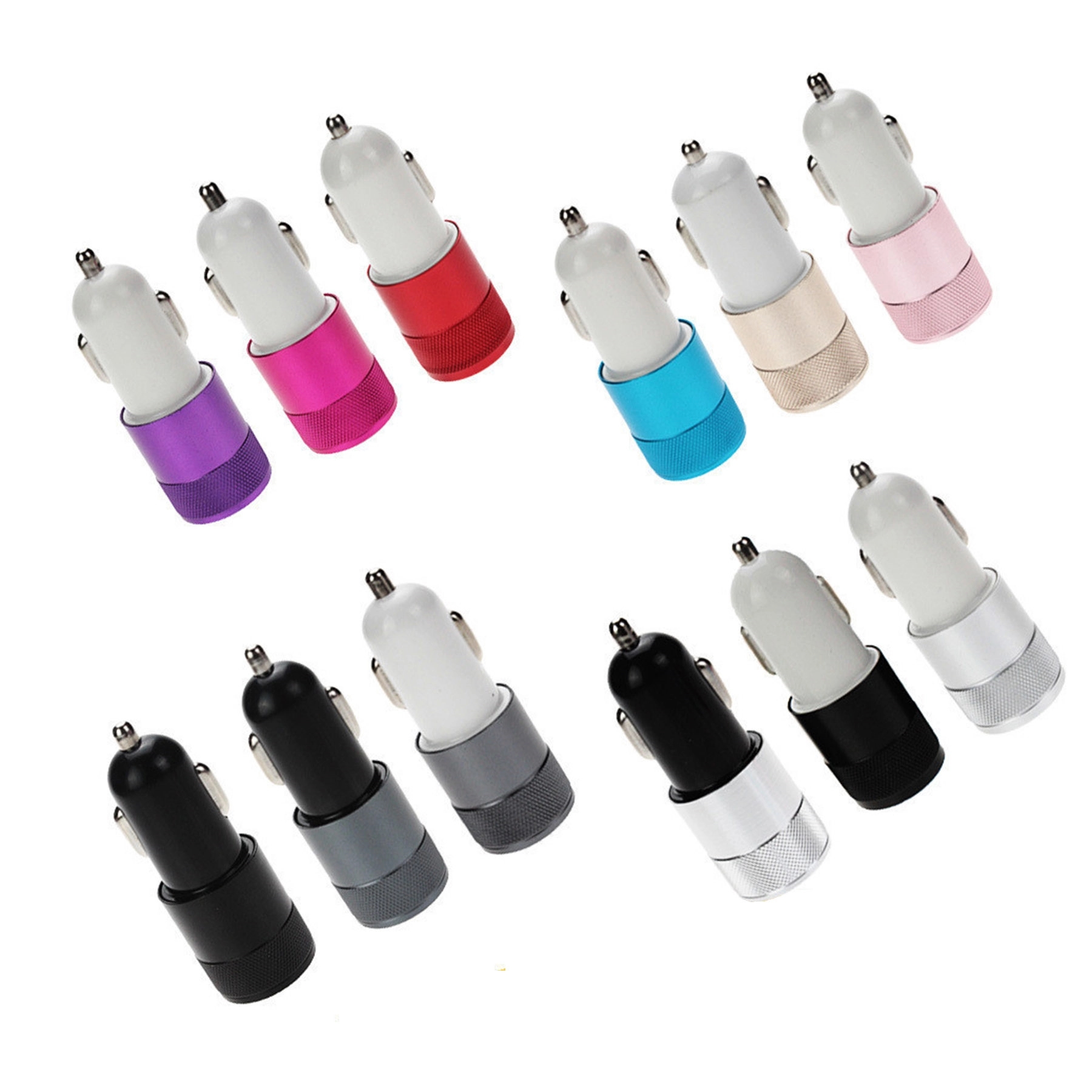 Dual  port  USB Car Charger to Charge multiple devices 10