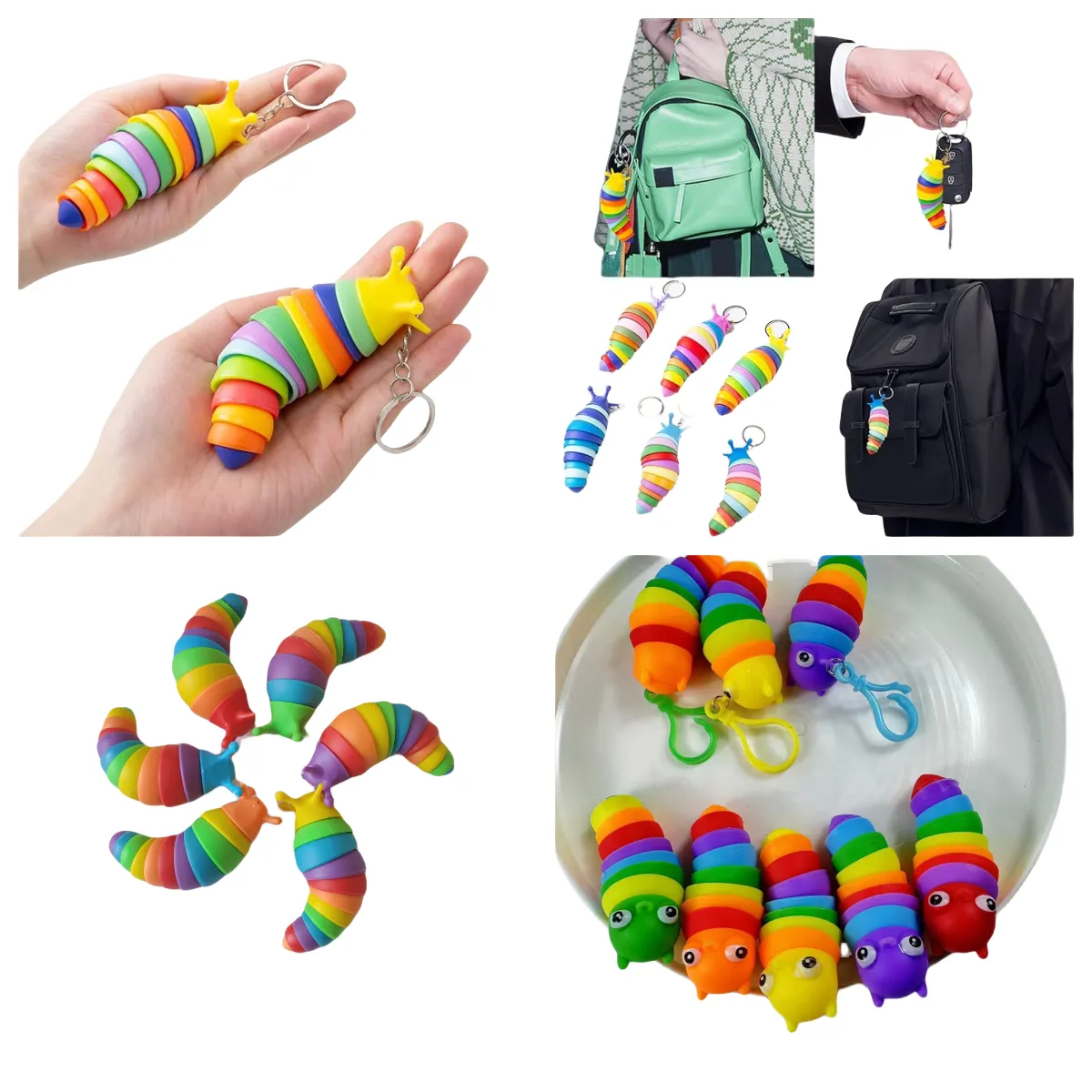 fidget slug keychain toys 6