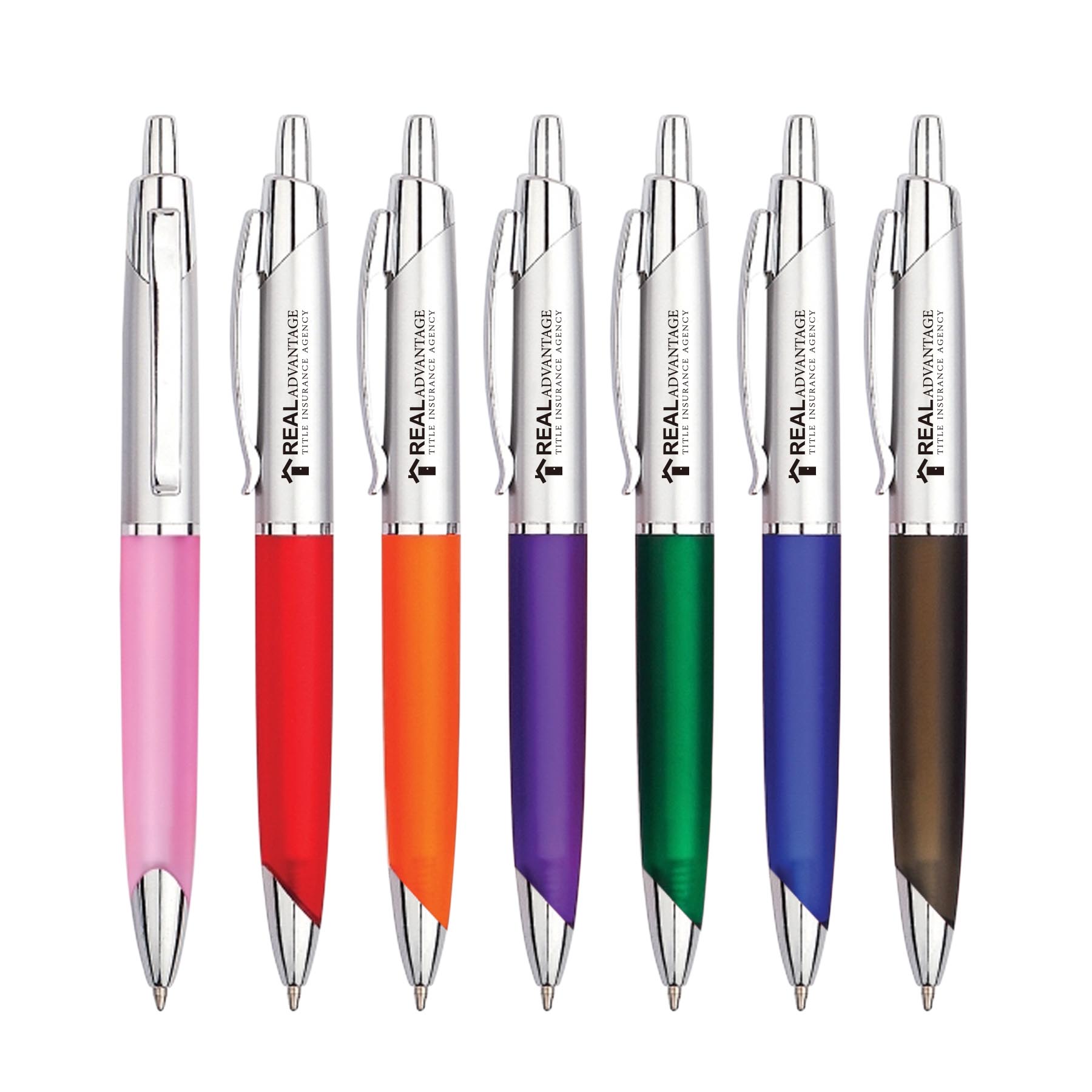 Half Tip Plastic Click Ballpoint Pen 3