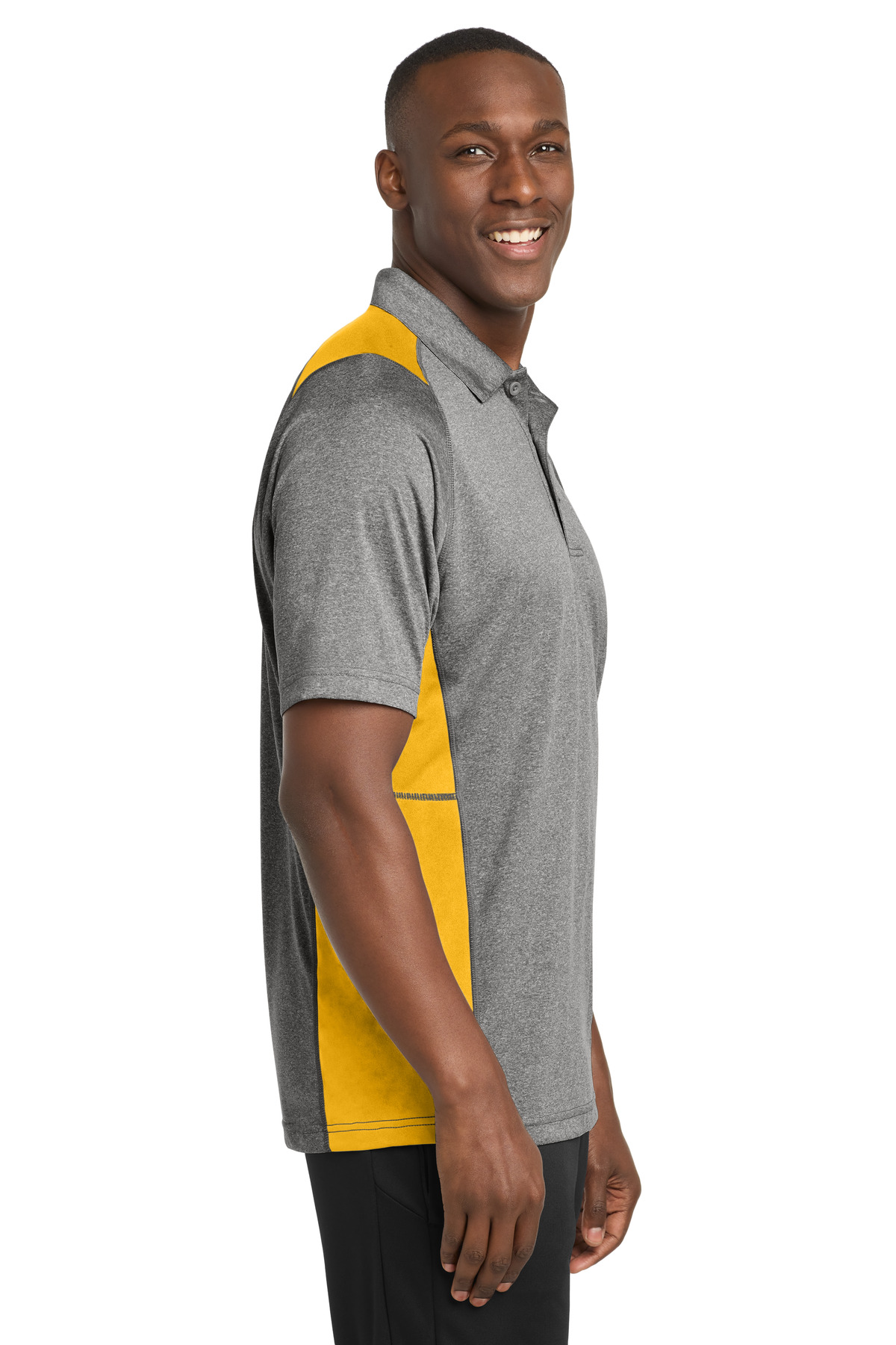 Sport-Tek Heather Colorblock Contender Polo. ST665 19