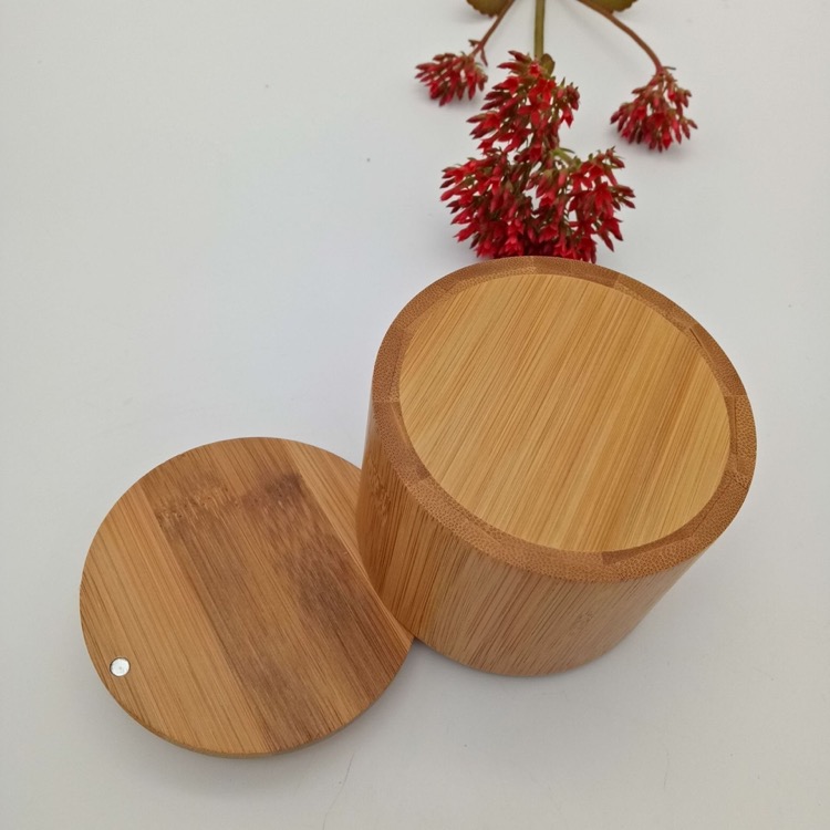 Bamboo Storage Box, with Magnetic Swivel Lid 7