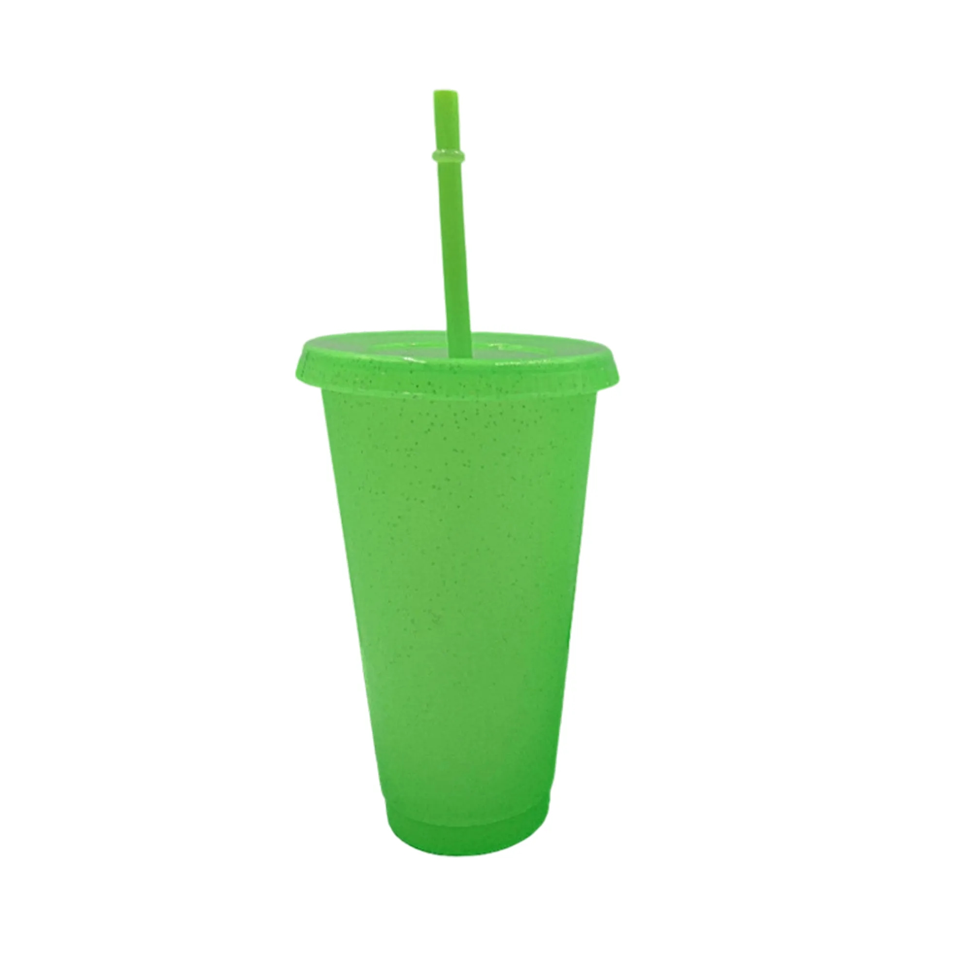 24 Oz Sparkle Plastic Straw Cup 18