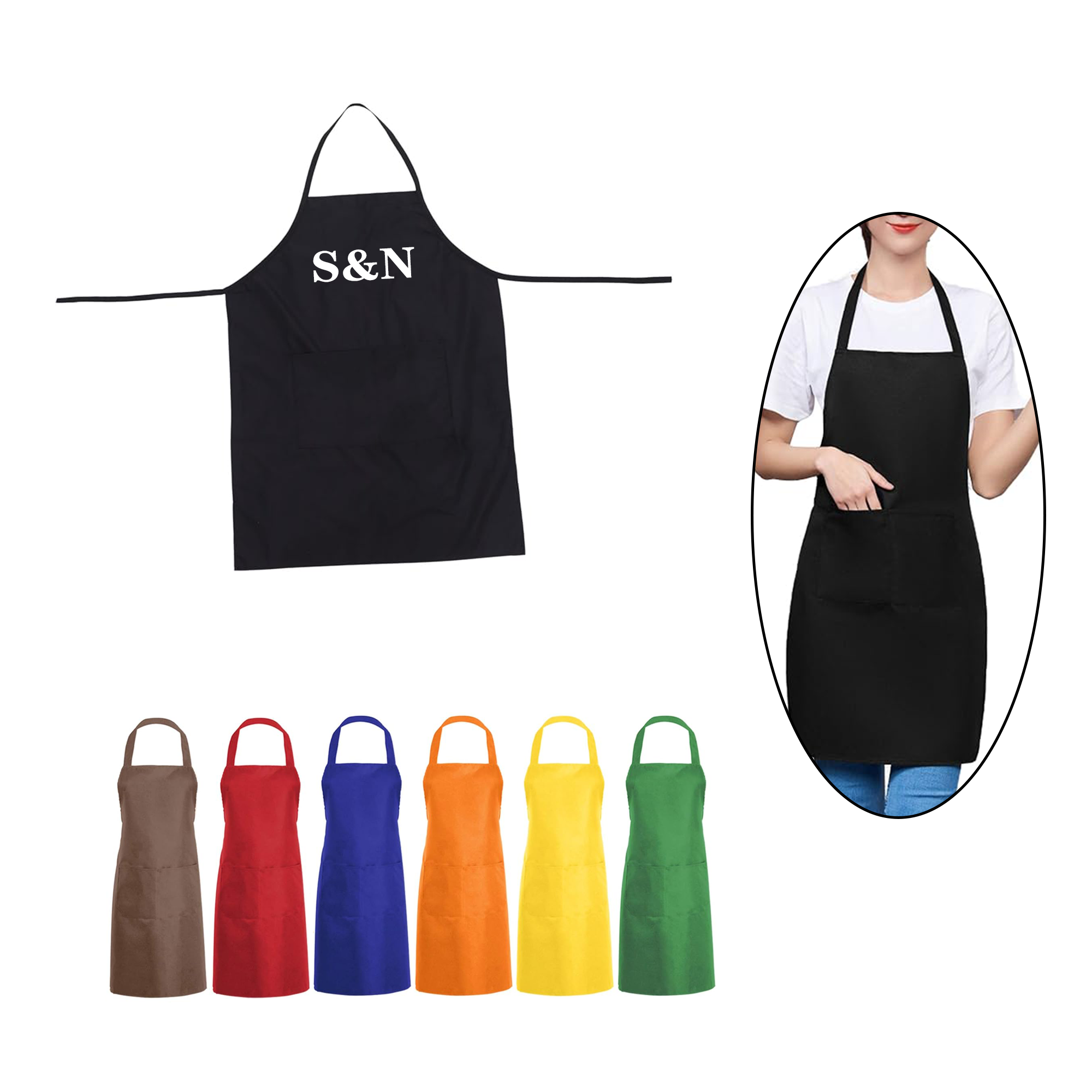 Kitchen Cooking Service Apron Polyester 2