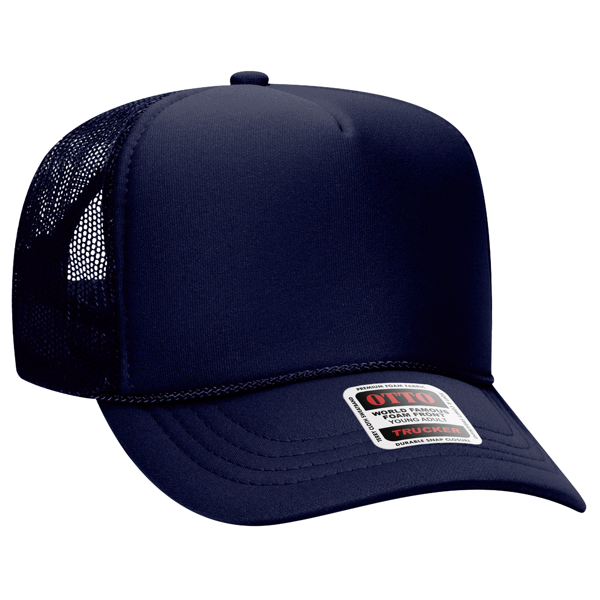 OTTO CAP® 5 Panel High Crown Mesh Back Trucker Hat 224
