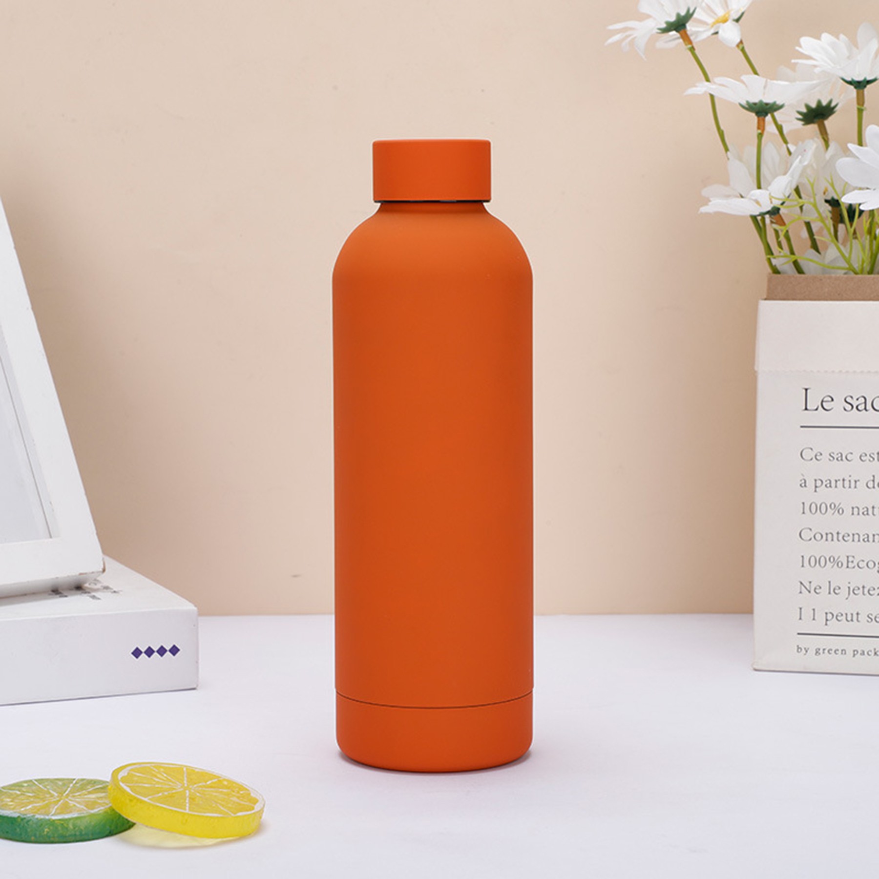 500Ml/17Oz Stainless Steel Frosted Rubber Insulated Water Cup 9