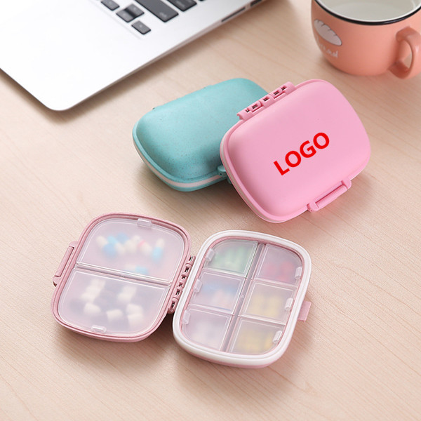 8 compartments portable sealed pill box 2