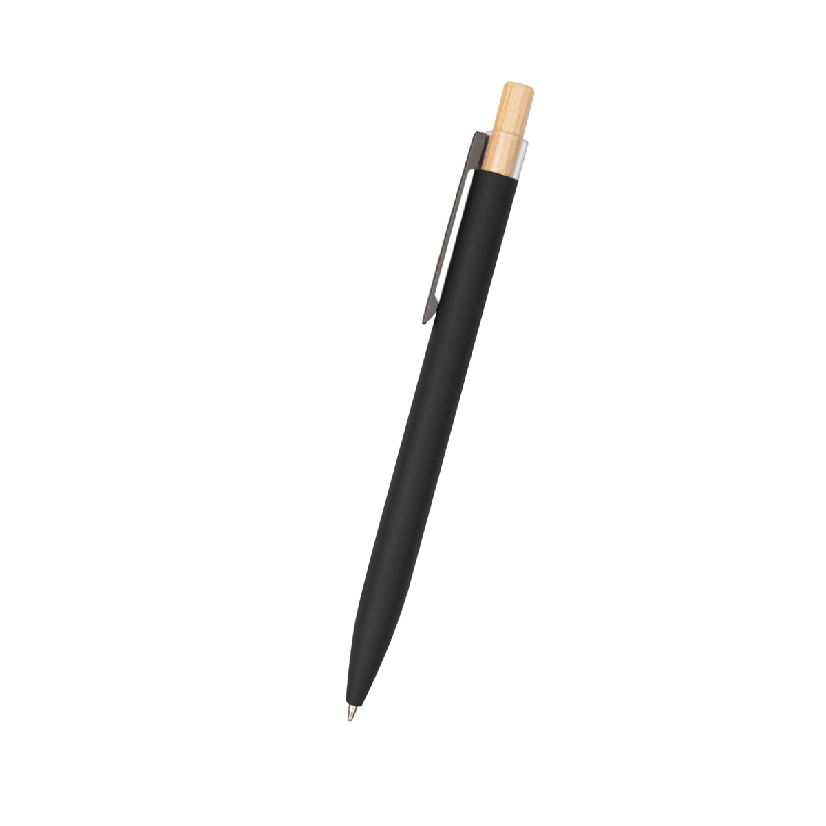 Recycled Aluminum Pen With Bamboo Plunger 7