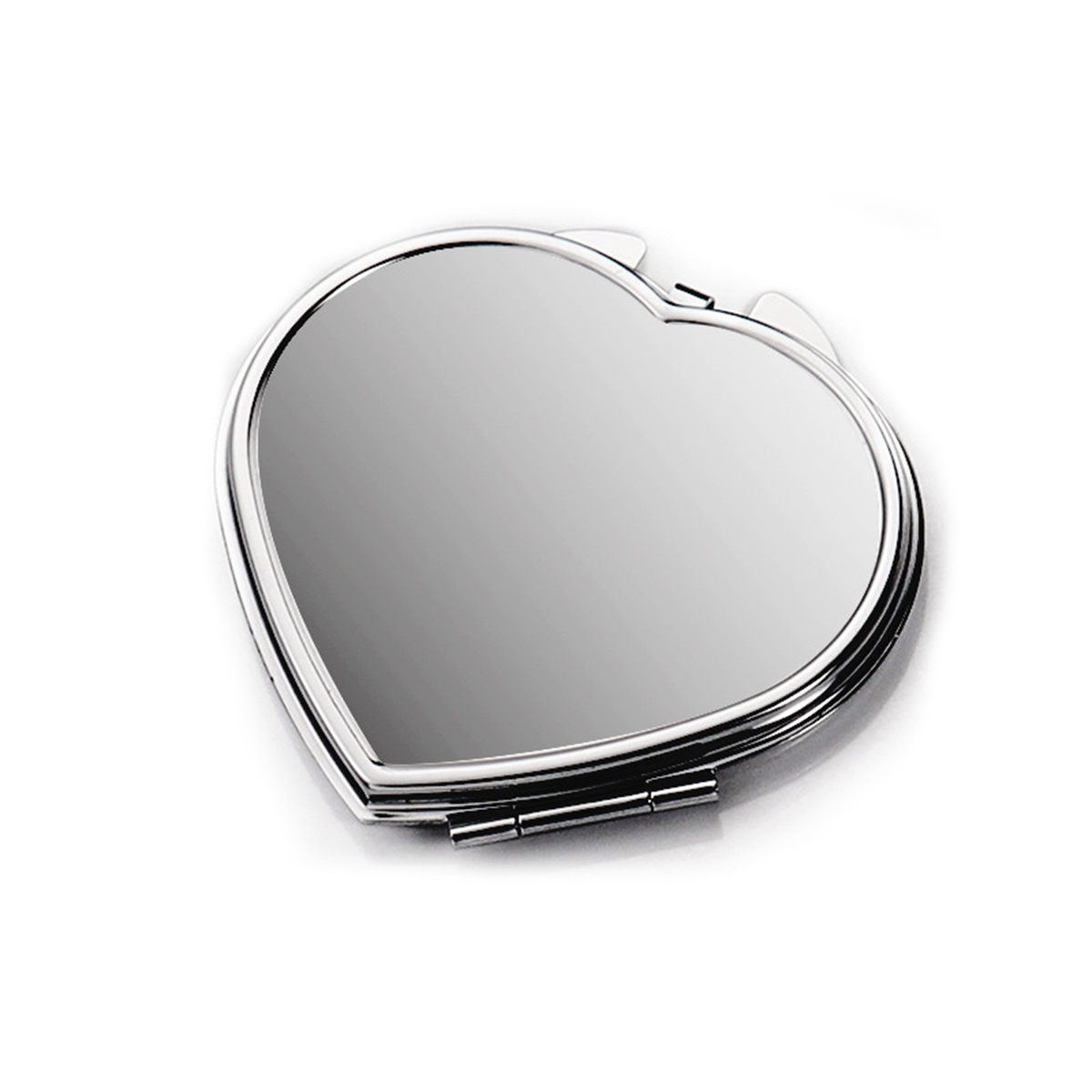Simple Blank Makeup Mirror Love Square Round Stainless Steel 5