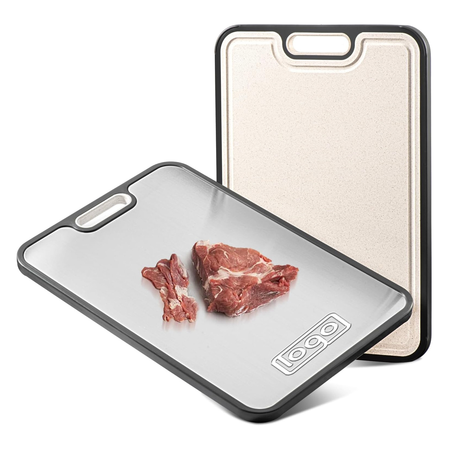 Food-Grade Wheat Stainless Steel Cutting Board—Antibacterial 9
