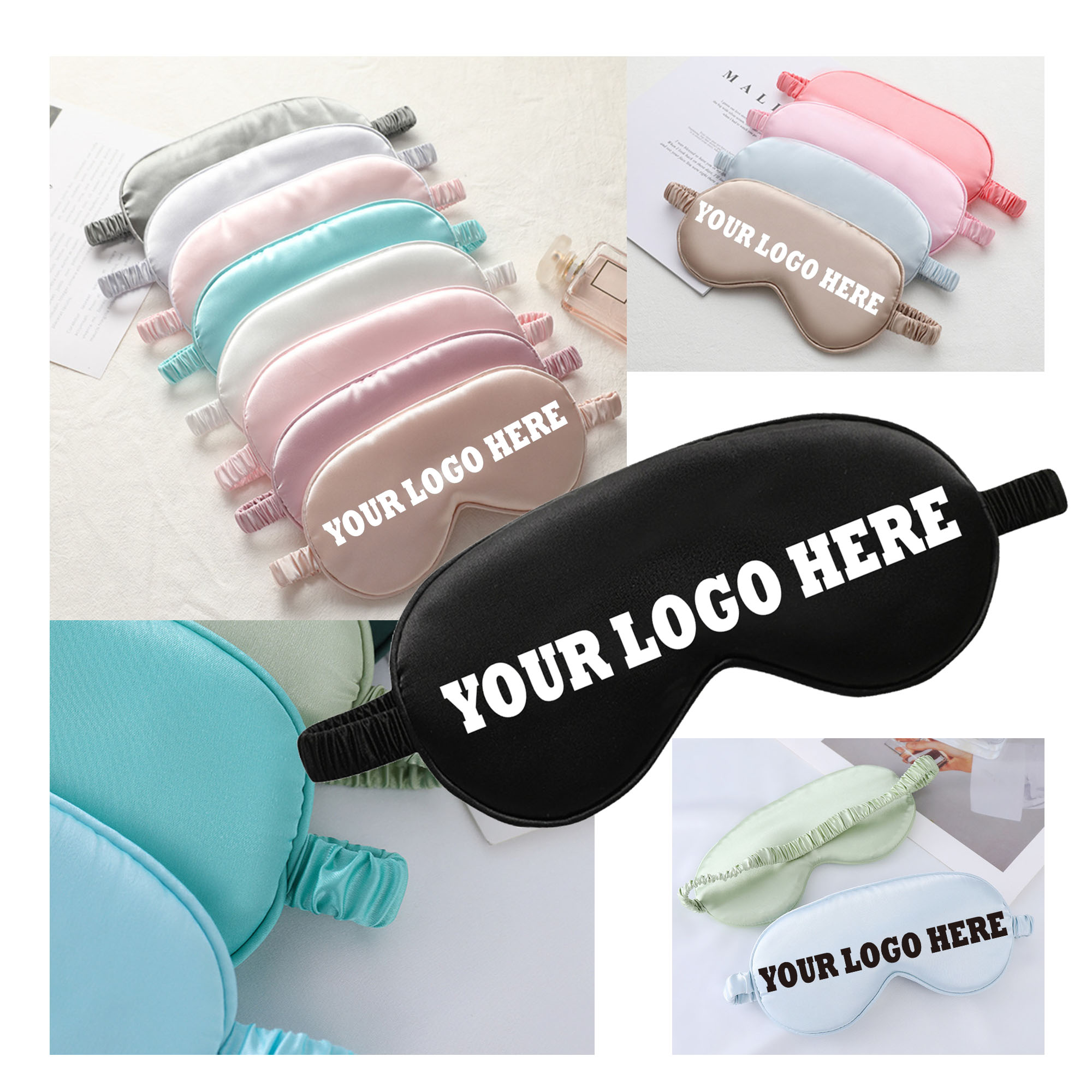 MOQ200 Solid-Color Soft Synthetic Silk Eye Mask 1