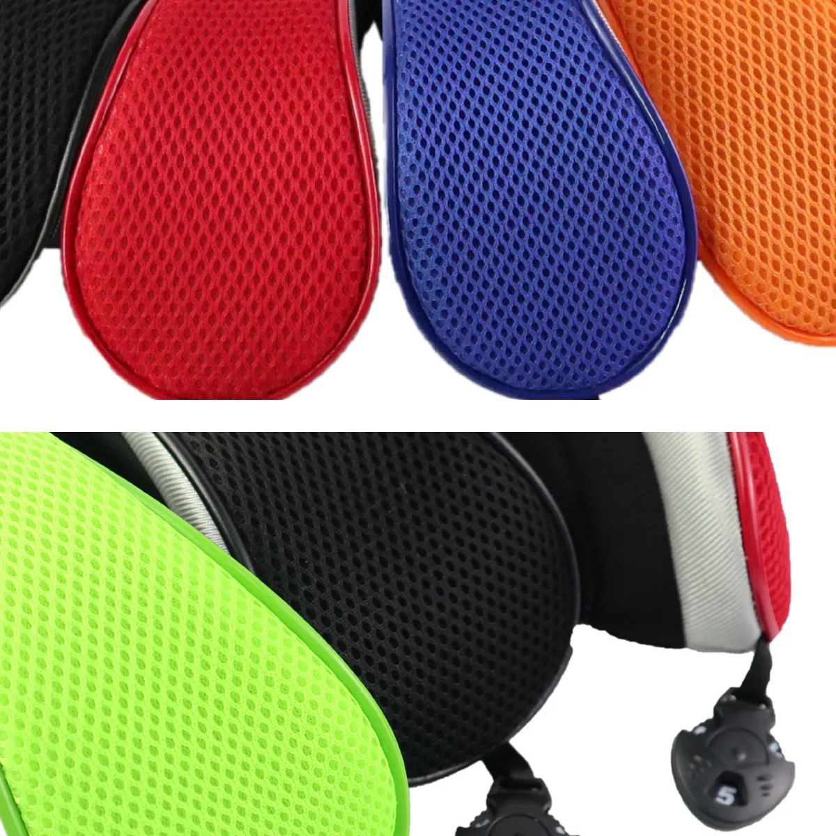 Golf Iron Headcovers Set w/ Hook - Multi-Color 5
